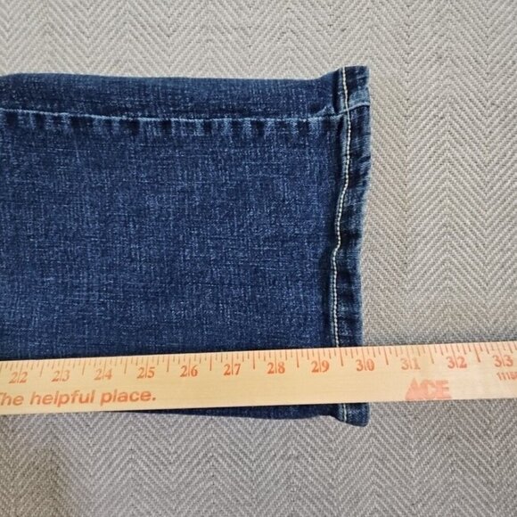 TK Axel Jeans Men's 36W 32L Slim Boot Cut Dark Wash Denim Pants Flap Pockets Y2K - Picture 9 of 13